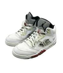 ナイキ ハイカットスニーカー × Supreme AIR JORDAN 5 RETRO 824371-101 メンズ SIZE 28.0 (XL) NIKE