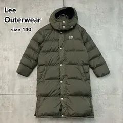 Lee Outerwear リー アウトウェア LK1294 ロング ダウンコート 140 カーキ オリーブ キッズ ジュニア 男の子 女の子 ボア 裏地 ふわふわ 防寒性抜群 ジャケット アウター ブルゾン ★ ◆■