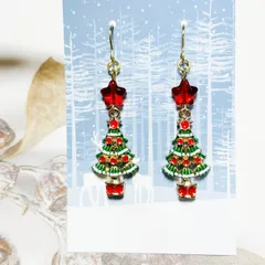 クリスマスツリーピアス/イヤリング ※チャーム/キーホルダー変更も可能です※