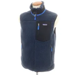 【中古】パタゴニア patagonia ポリエステル フリース ベスト ブルゾン ネイビー【サイズM】【メンズ】