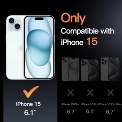 JETech キックスタンドケース iPhone 15 6.1インチ用 MagS