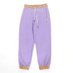 美品★MONCLER モンクレール 2021年製 SWEAT BOTTOM ロゴワッペン付 コットン スウェットパンツ パープル XS 正規品 レディース 美品☆MONCLER モンクレール 2021年製 SWEAT BOTTOM ロゴワッペン付