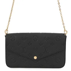 ルイヴィトン チェーンウォレット モノグラム・アンプラント ポシェット・フェリシー M82477 ブラック 黒