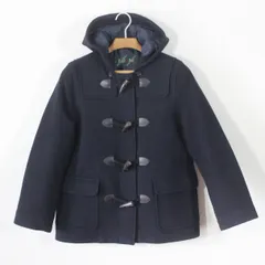 75【極美品】イーストボーイ ダッフルコート 11 ダークネイビー 濃紺 L EAST BOY 通学 女子中学生 女子高校生 スクールコート