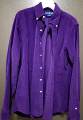 M ポロラルフローレン パープル コーデュロイ シャツ