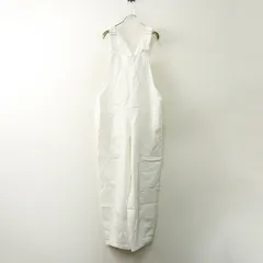 美品 2023SS スタジオクリップ studio CLIP コットンリネンデニムサロペット M＼ホワイト オーバーオール テーパード【2400014654189】