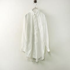 AD2024 コムコム コムデギャルソン COMME des GARCONS ポリエステルシャツ S\ホワイト ロング ブラウス【2400014709414】