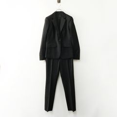 美品 iCB Complete アイシービー オンワード樫山 ウール ジャケット パンツ スーツ セットアップ 2\ブラック フォーマル【2400014709421】