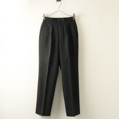 美品 定価30800円 ザ ミー THE ME TM5MP11-20 Tech Wool Pants 洗えるウール タック入パンツ 005 ブラック┃黒 【2400014725766】