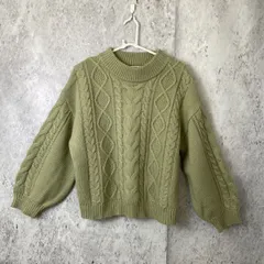 INGNI イング レディース ニット ケーブルニット セーター グリーン 黄緑 Mサイズ 秋物 冬物 ◇〇