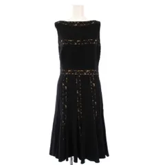 値下げ！tadashi shojiタダシジョージ藤刺繍ワンピース6黒⭐︎貴重 値下げ！tadashi shojiタダシジョージ藤刺繍ワンピース6黒⭐︎貴重