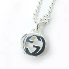 【ドンドン見直し】未使用品☆GUCCI グッチ 479221 インターロッキングG Ag925 ボールチェーン ネックレス／ペンダント シルバー 重量8.9g 箱・保存袋付き