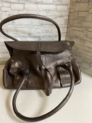 【B1-83】◇   PELLE BORSA    ハンドバッグ　茶色