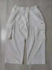 ナイキ ウィメンズ オープンヘム ミッドライズ オーバーサイズ オーバーサイズ セール：ブラック ホワイト L