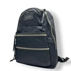 【美品】MARC JACOBS マークジェイコブス ナイロンバイカー バックパック M0008296 リュックサック A4収納可 ブラック 黒 多機能 軽量 メンズ レディース ユニセックス 通勤通学 人気モデル クリーニング済み s51