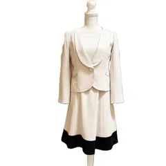 【used】Feroux フェルゥ レディース ワンピーススーツ ピンクベージュ ジャケット×ワンピース レース ビジュー 送料無料