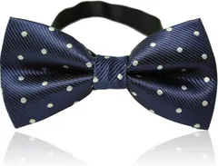 Best item(ベスト アイテム) 蝶ネクタイ メンズ キッズ 水玉 ドット ワンタッチ リボン フック ボウタイ (ドット ネイビーブルー g2-08,  Free Size)
