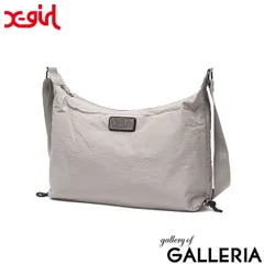 エックスガール ショルダーバッグ レディース かわいい ナイロン 斜めがけバッグ 大きめ おしゃれ X-girl ショルダー バッグ 斜めがけ 斜め掛け 軽い 軽量 ブランド 女の子 A4 SIDE DRAWSTRING BAG 105253053008