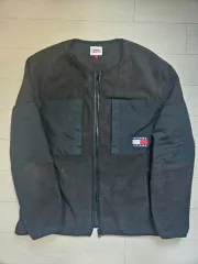 トミーヒルフィガー フリース ジップアップ ブラック