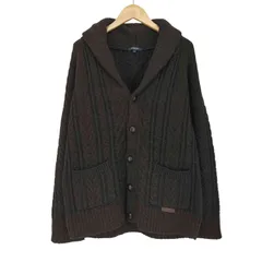 バーバリーロンドン BURBERRY LONDON ケーブルニット ショールカラー ウールカーディガン メンズ import：M のサムネイル