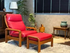 Lオルセン&サン L. olsen & son チーク無垢材 レッドレザー IN - メルカリ