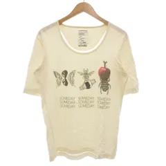 シャリーフ SHAREEF フロントプリントTシャツ 半袖 2 Uネック 白 ホワイト IBO84 /GV