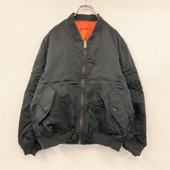 古着 used ME-S:INDUSTRIES MA-1 フライトジャケット 紺 ネイビー Lサイズ