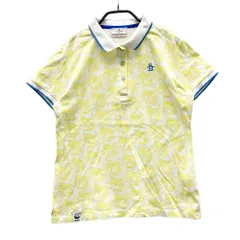 サイズ：L MUNSING WEAR マンシングウェア  半袖ポロシャツ ペンギン総柄 イエロー系 [240101566835] ゴルフウェア レディース ストスト