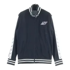 lucien pellat-finet (ルシアンペラフィネ) LPFロゴ スカルサイドラインジップアップジャケット ブラック/ホワイト