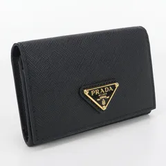PRADA プラダ カードケース サフィアーノトライアングル 名刺入れ レザー【中古】 レディース