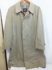 R675【訳あり特価】バーバリー　ステンカラーコート　英国製　L位　/10