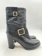 CS2059   ジミーチュウ　ミドルブーツ　ブラック　38.5