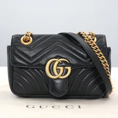 GUCCI GGマーモント キルティング ミニ ショルダーバッグ 446744