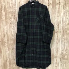 コ　Carney（カーニー）　ロングシャツワンピース　チェック柄　ブラックウォッチ柄　L