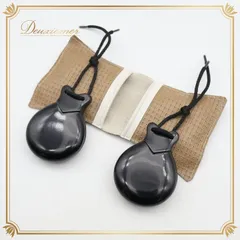 フラメンコ パリージョ カスタネット ブラック系 HERNANDEZ 楽器 小物 小道具 ペア 両手 黒 ケース付き 艶 発表会 舞台 レッスン 練習 ダンス小物 パフォーマンス フラメンコ用品 茶 ブラウン系