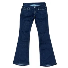 MOUSSY 濃紺 日本製 ローライズ ブーツイカットデニム フレア サイズ25 レディースS マウジー