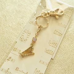 Harp, string instrument, orchestra, musical instrument, keychain