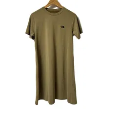 THE NORTH FACE(ノースフェイス) ワンピース サイズ160 レディース美品  - カーキ クルーネック/半袖/ロング