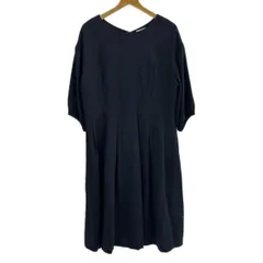 Rose Tiara(ローズティアラ) ワンピース サイズ42 L レディース美品  - 黒 クルーネック/七分袖/ロング