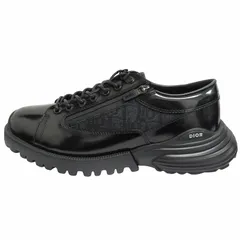 未使用 24ss ディオール DIOR オブリーク ジャガード コンバット ダービー シューズ カーフスキン レザー "COMBAT DERBY CALF DO JACQUARD" 41 （26cm） 黒 ブラック メンズ ▽２のサムネイル