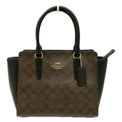 COACH(コーチ) ハンドバッグ - F31957 ダークブラウン×黒 レザー