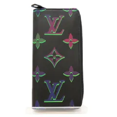 【中古】Louis Vuitton ルイヴィトン M82368 モノグラム・スポットライト ジッピーウォレット・ヴェルティカル 財布 長財布 黒 ブラック ネオンカラー ユニセックス メンズ A2502966【無料ギフトラッピング承ります】