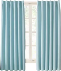 Hansleep カーテン 1級遮光 幅100cm丈80cm スカイブルー 断熱 防寒 防音 省エネ 厚手 無地 おしゃれ 洗える リビング用 (スカイブルー, 幅100cm×丈80cm)