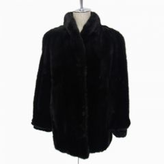 35万【程度上】ブラックミンク SAGAMINK サガ 柔らかい ミンク コート