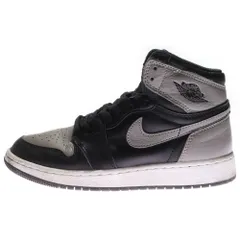NIKE (ナイキ) AIR JORDAN1 RETRO HIGH OG BG エアジョーダン1 ハイカットスニーカー ブラック/グレー レディース US5.5Y/24cm 575441-013