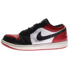 NIKE (ナイキ) AIR JORDAN 1 LOW BRED TOE エアジョーダン ブレッドトゥ つま黒 ローカットスニーカー ブラック/レッド US9.5/27.5cm 553558‐612