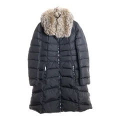 MONCLER (モンクレール) 18AW HIRONDELLE D20934934520 54155 イロンデール ファー付きジップアップロングダウンコート ブラック レディースのサムネイル