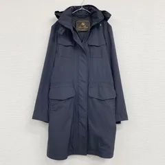 Loro Piana　ロロピアーナ　ロングコート　ナイロン　フード　ネイビー　イタリア製　レディース　38　a00871のサムネイル