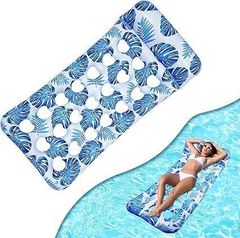 浮き輪 大人用 ウォーター ハンモック 水上 フロート マット プール 浮き具 ボート 水遊び ビーチ 180*88CM (ブルー) HMRMSMT A24
