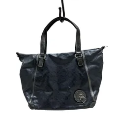 PELLE BORSA(ペレボルサ) ハンドバッグ - ブルーグレー×ダークネイビー レザー